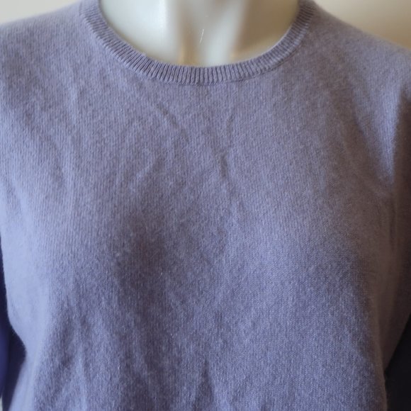 Womens Geneva Lavender Cashmere Sweater PL * - Picture 3 of 8